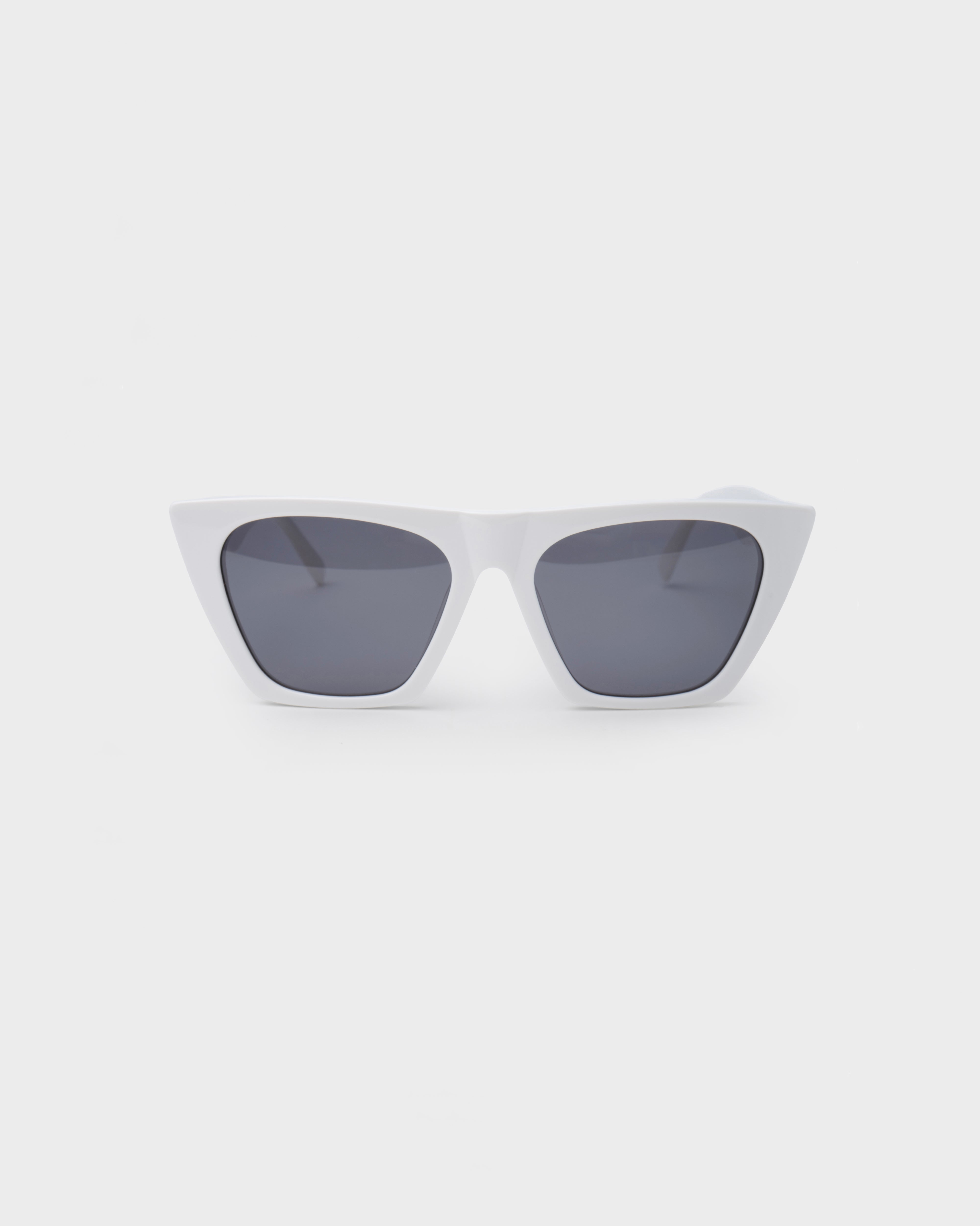 Chic White Sunglasses with Dark Lenses
0365 Milky White Geek-Chic Acetate Rectangle Tinted Sunglasses  main image 2